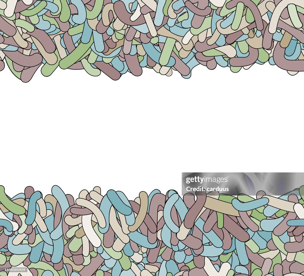 Seamless multi-colored doodle background