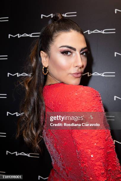 Giulia Salemi attends the presentation of Holiday MAC Starring You Collection at MAC Pro Store on November 21, 2019 in Milan, Italy.