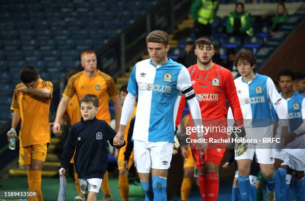 Isaac Whitehall of Blackburn Rovers during the FA Youth Cup third round at Ewood Park between Blackburn Rovers U18s v Newport County U18s on December...