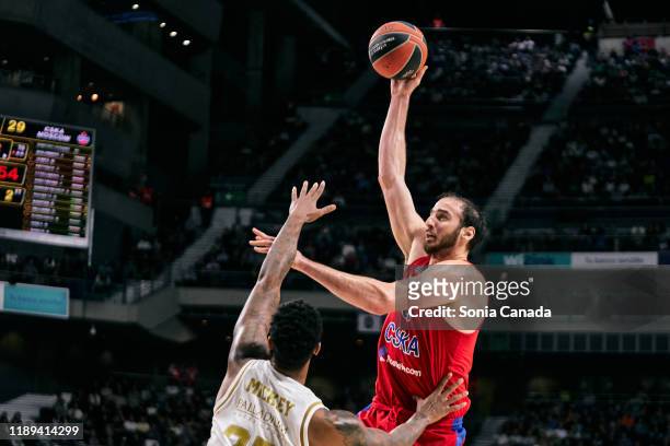 Kosta Koufos of CSKA Moscow in action during the 2019/2020 Turkish Airlines EuroLeague Regular Season Round 10 match between Real Madrid and CSKA...