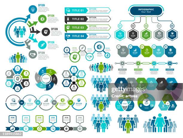 bildbanksillustrationer, clip art samt tecknat material och ikoner med uppsättning infografiska element - framsteg