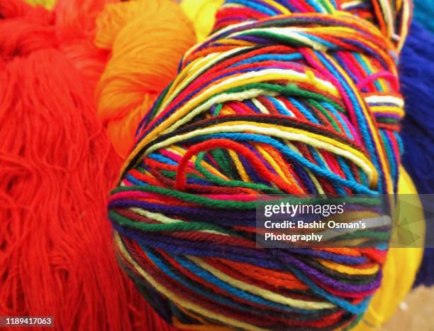 threads - knit bombing stock pictures, royalty-free photos & images