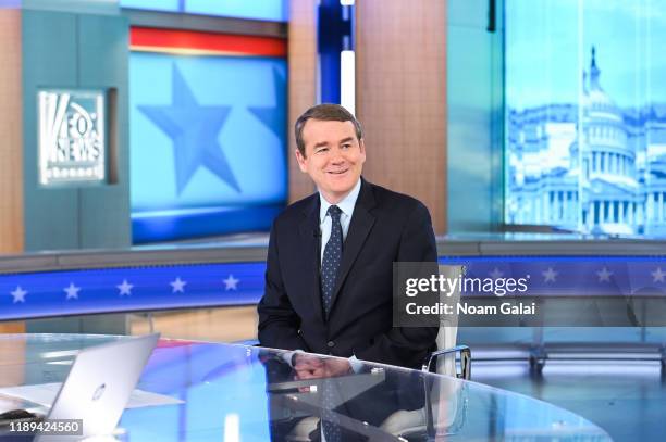 Senator Michael Bennet visits FOX News Channel's "The Daily Briefing with Dana Perino" at the Fox News Studios on November 22, 2019 in New York City.