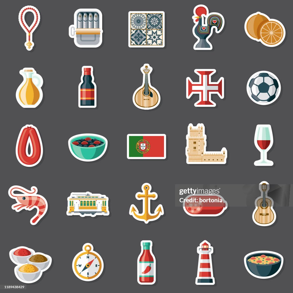 Portugal klistermärke set