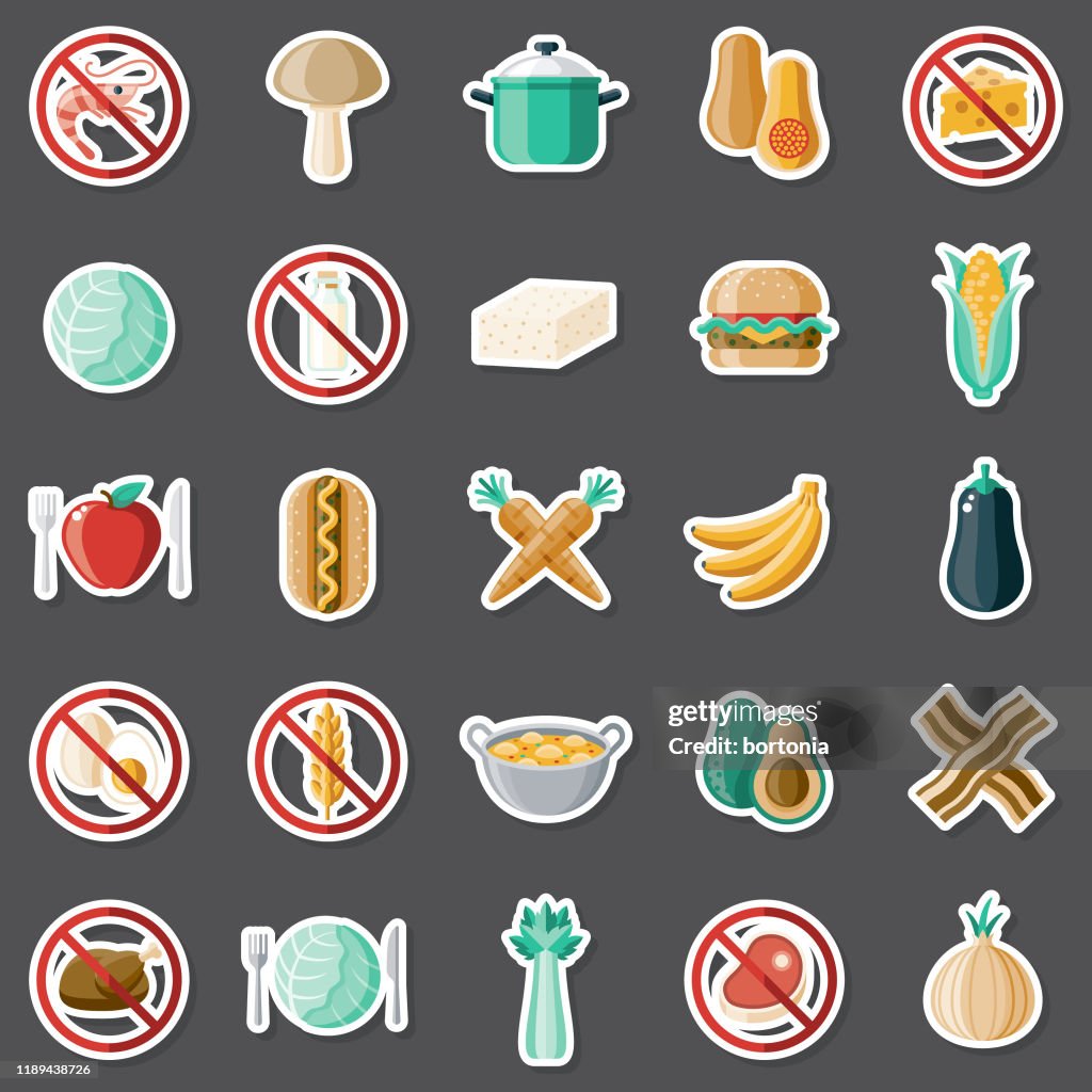 Vegetarian and Vegan Sticker Set