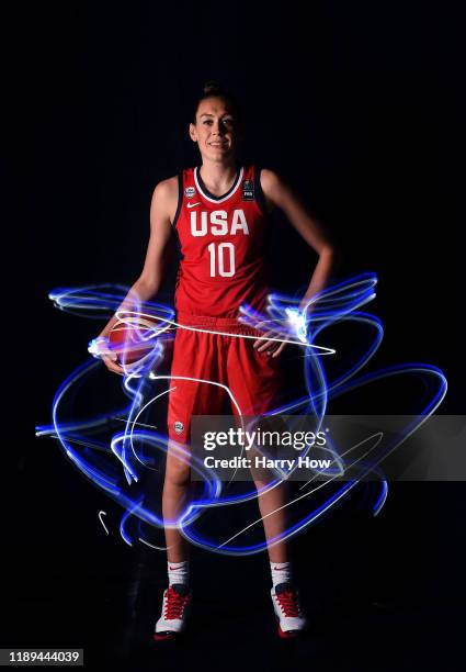 Basketball player Breanna Stewart poses for a portrait during the Team USA Tokyo 2020 Olympic shoot on November 22, 2019 in West Hollywood,...