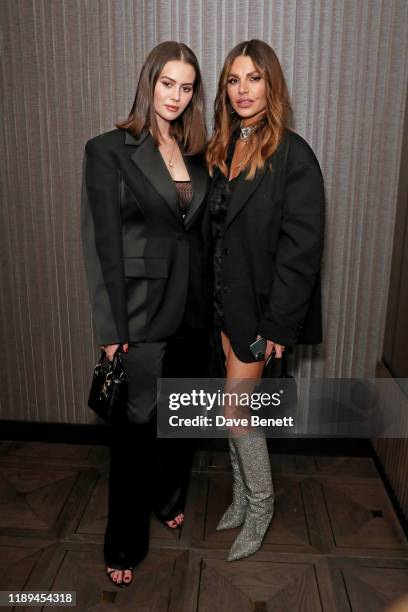 Jordan Grant and Misse Beqiri attend the Decorte Dinner at The Arts Club on December 18, 2019 in London, England.