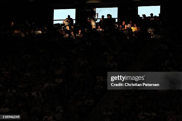 General view of the stands as light shines in from outside during the 82nd MLB All-Star Game at Chase Field on July 12, 2011 in Phoenix, Arizona.