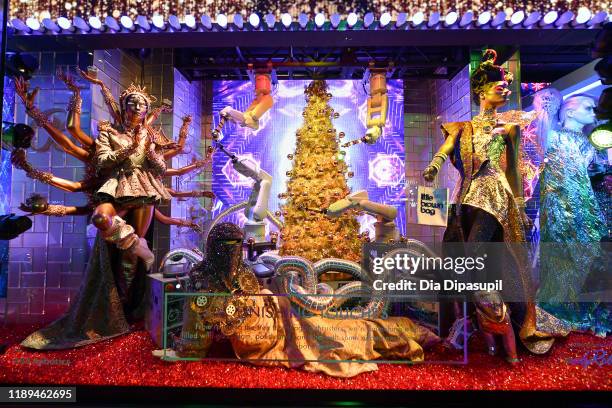 View of Bloomingdale's holiday windows unveiling at Bloomingdale's 59th Street Store on November 22, 2019 in New York City.