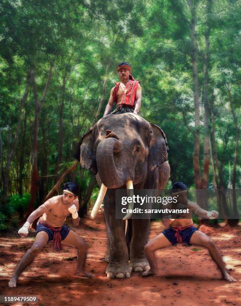 portrait of two boxers who prepare to fight - myanmar war stock pictures, royalty-free photos & images