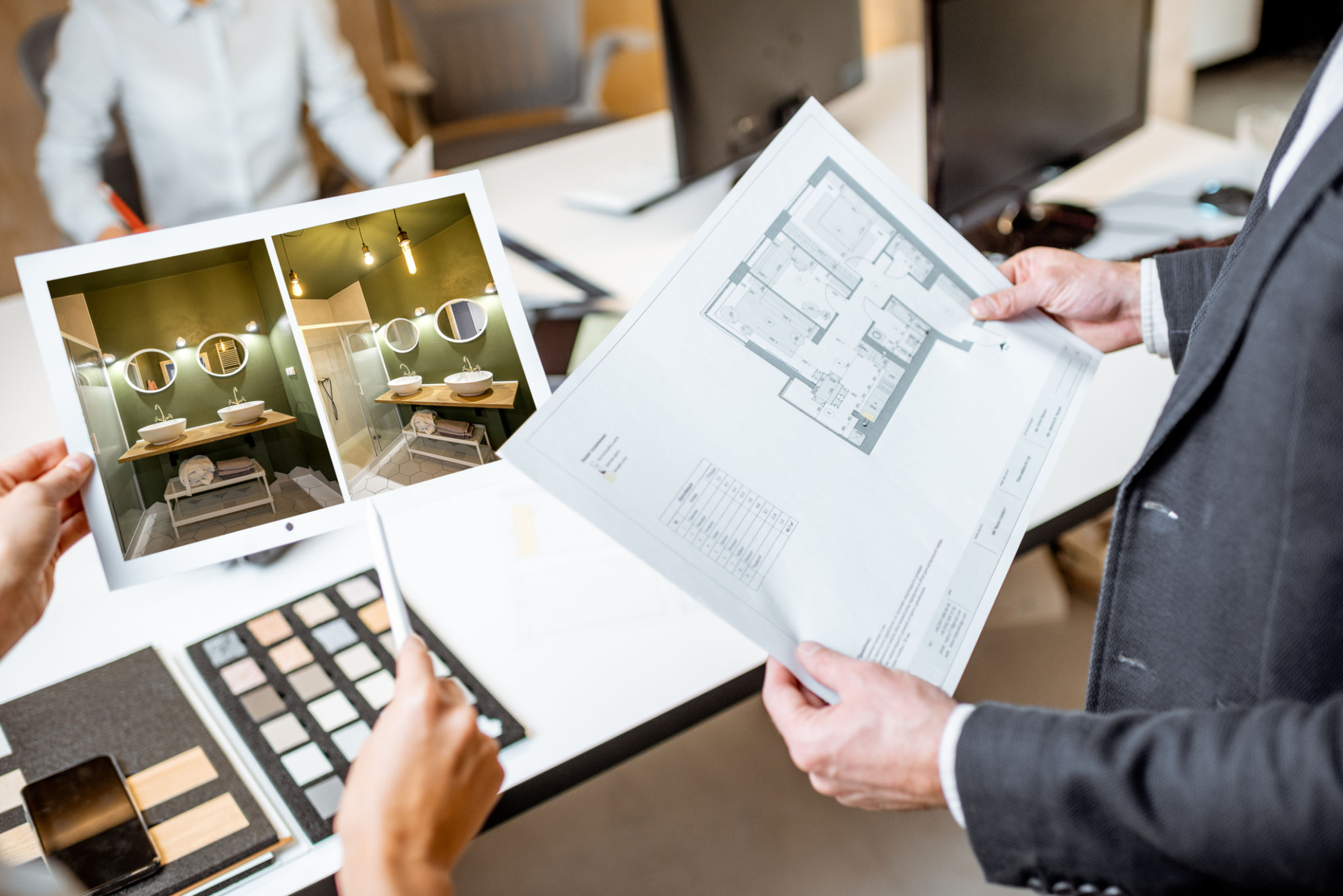 interior designer meeting