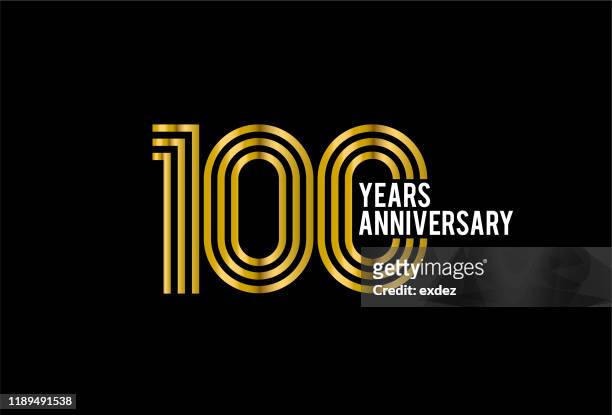 100 year anniversary - number 100 stock illustrations