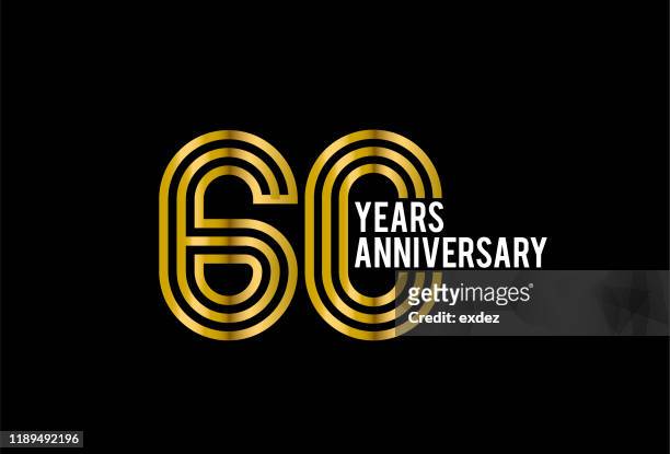 sixty years anniversary - number 60 stock illustrations