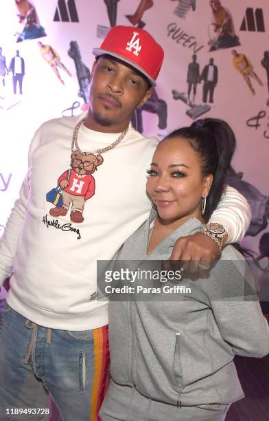 Rapper T.I. And Tameka "Tiny" Harris attend "Queen & Slim" screening and conversation at Woodruff Arts Center on November 22, 2019 in Atlanta,...