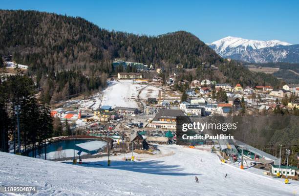 mountain ski resort semmering, austria - sölden stock pictures, royalty-free photos & images