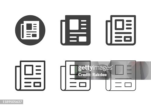 Newspaper Icons - Multi Series Newspaper Icons - Multi Series