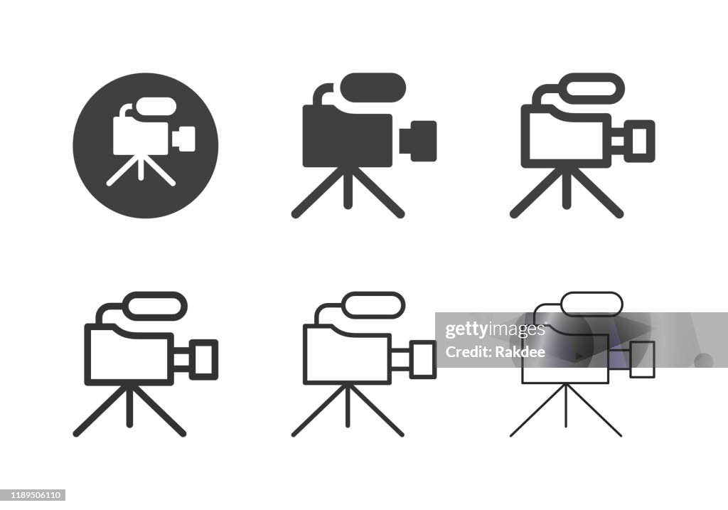 Iconos de cámara de vídeo - Serie múltiple