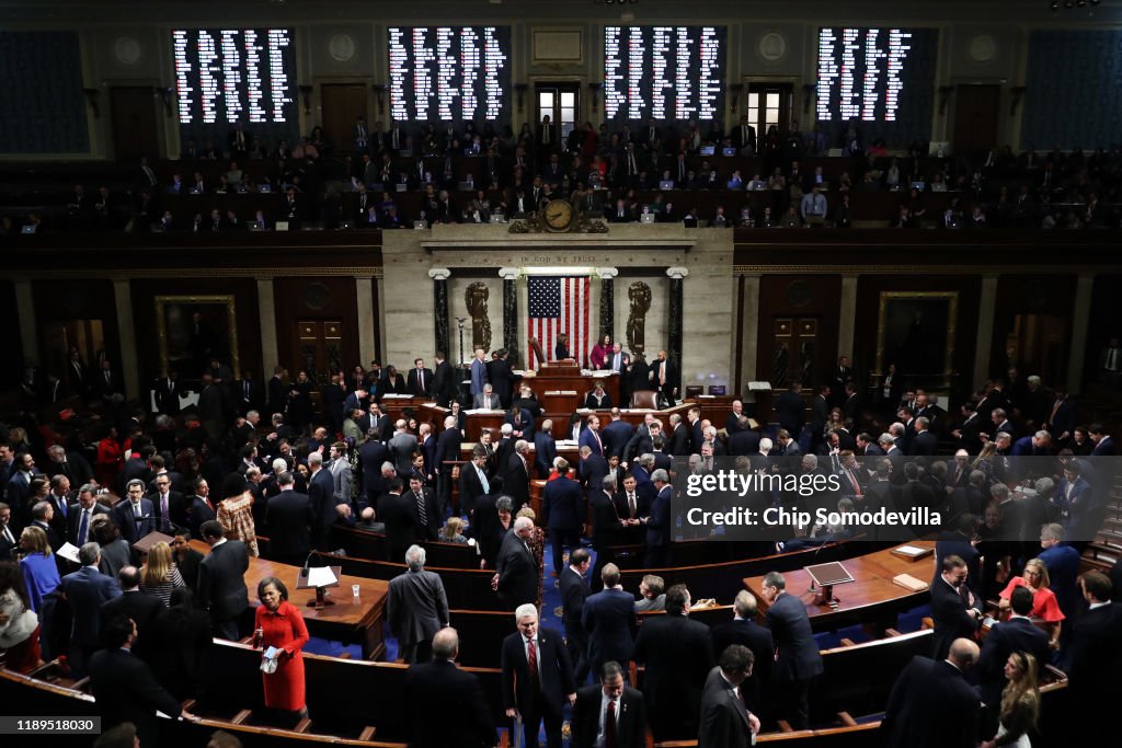 U.S. House Of Representatives Votes On Impeachment Of President Donald Trump