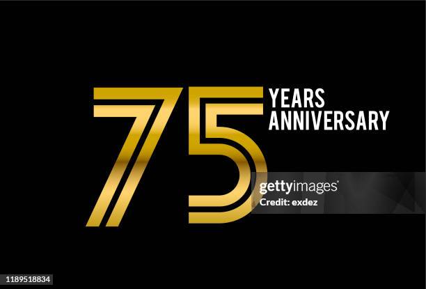 75 year anniversary - number 75 stock illustrations
