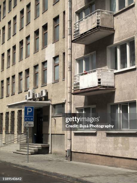 housing buildings in vilnius, lithuania - vilnius street stock pictures, royalty-free photos & images