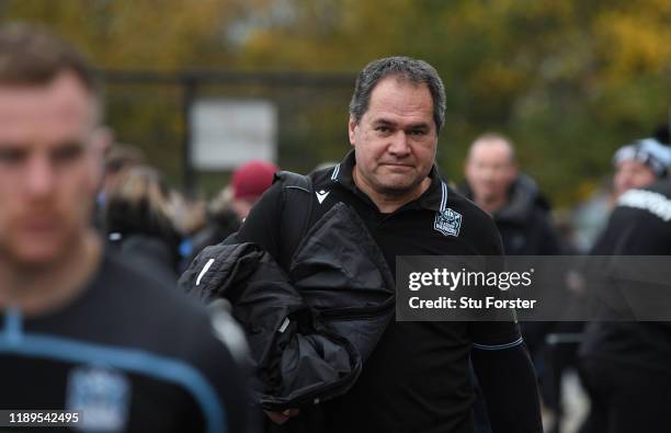 Glasgow coach Dave Rennie arrives at the stadium before the Heineken Champions Cup Round 2 match between Exeter Chiefs and Glasgow Warriors at Sandy...