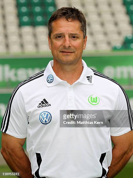 Fitness coach Werner Leuthard poses during the VFL Wolfsburg Team Presentation at Volkswagen Arena on July 12, 2011 in Wolfsburg, Germany.