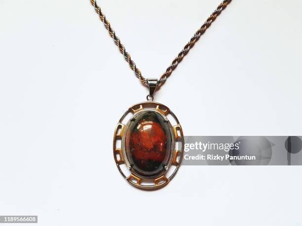 close-up of agate necklace - silver pendant stock pictures, royalty-free photos & images