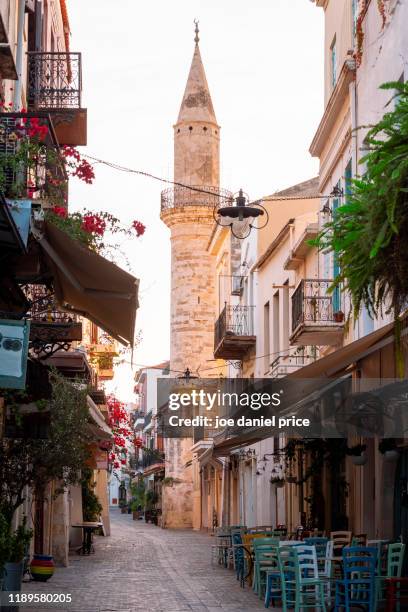 chatzimichali ntaliani street, chania, crete, greece - crete scenics stock pictures, royalty-free photos & images