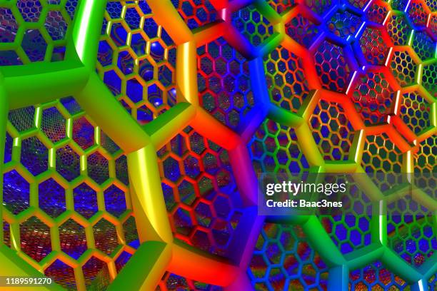 abstract 3d mesh fence - mesh fence stock pictures, royalty-free photos & images