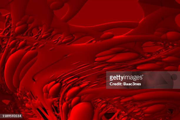 abstract computer art - red cells - red blood cells photos et images de collection