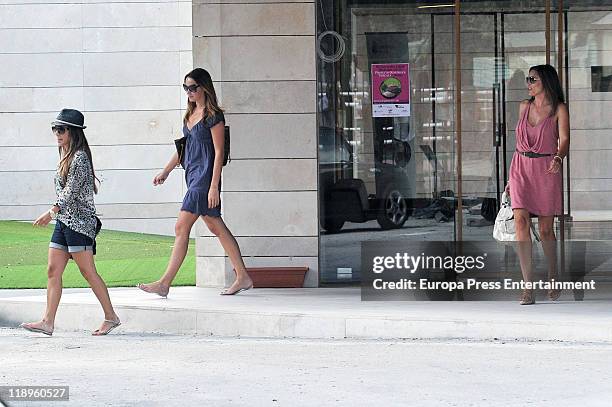 Elena Tablada, Priscila de Gustin and Raquel Rodriguez are sighting on July 13, 2011 in Madrid, Spain.