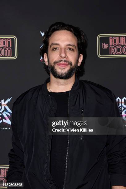 Nick Cordero attends Preview Of Rock of Ages Hollywood At The Bourbon Room on December 18, 2019 in Hollywood, California.