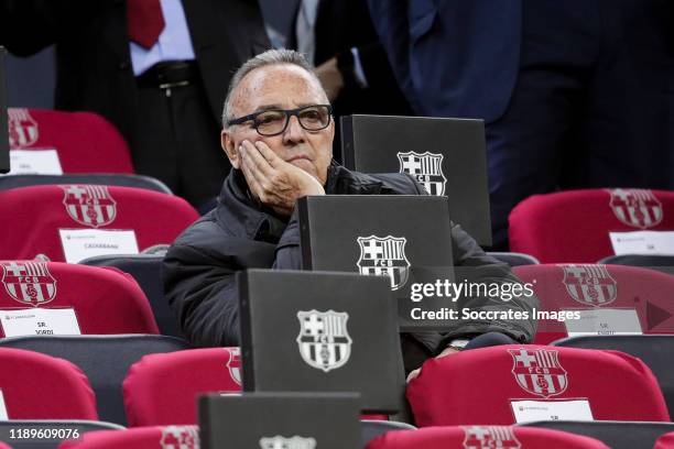 Ex president Joan Gaspart during the La Liga Santander match between FC Barcelona v Real Madrid at the Camp Nou on December 18, 2019 in Barcelona...