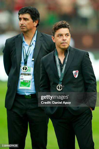 Head Coach of River Plate Marcelo Gallardo looks dejected after losing the final match of Copa CONMEBOL Libertadores 2019 between Flamengo and River...