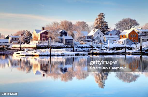 winter in portsmouth, new hampshire - new hampshire stock pictures, royalty-free photos & images