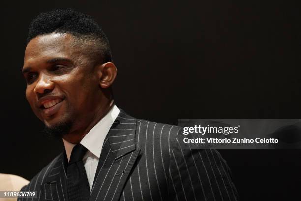 Samuel Eto'o attends the Vanity Fair Stories 2019 Awards Photocall at The Space Cinema Odeon on November 23, 2019 in Milan, Italy.