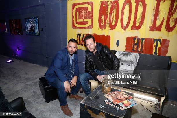 Edward Acosta and Jeremy Penn attends the private opening of the Good Luck Dry Cleaners Bowery location at 3 East 3rd on December 19, 2019 in New...