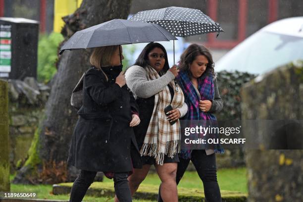 Family and friends of the victim of the terror attack in Fishmongers' Hall on London Bridge, University of Cambridge graduate Saskia Jones, arrive...