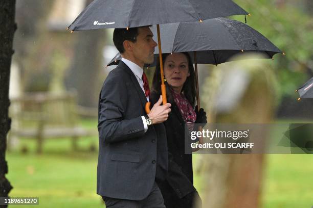 Family members of the victim of the terror attack in Fishmongers' Hall on London Bridge, University of Cambridge graduate Saskia Jones, arrive for a...