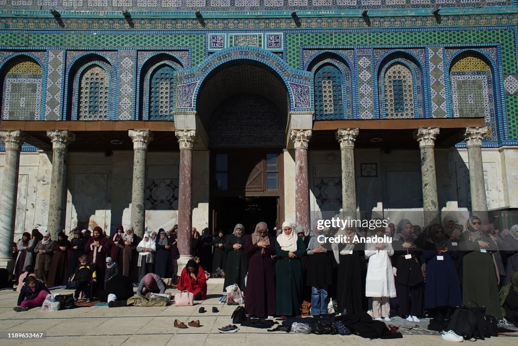 Friday prayer at Al-Aqsa Mosque Compound