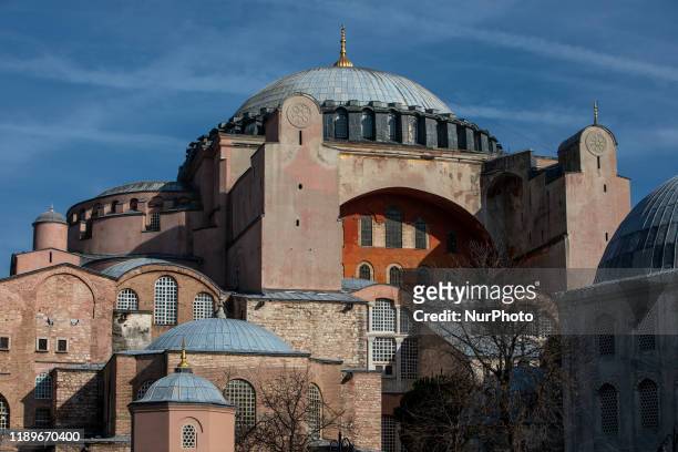 Hagia Sophia, a former Greek Orthodox patriarchal basilica , later an imperial mosque, seen on December 19, 2020 in Istanbul, Turkey.