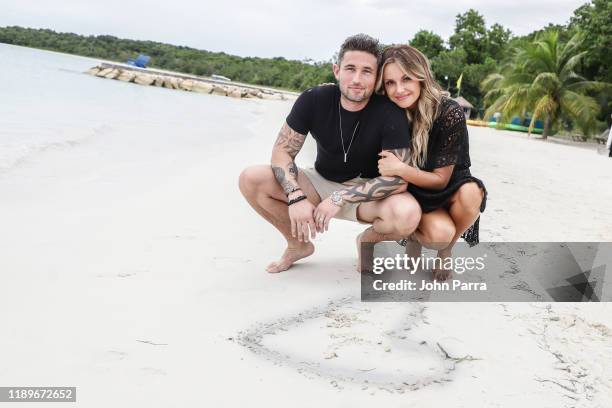 Country Music's Newlyweds Michael Ray And Carly Pearce Honeymooning At The Spectacular Over-the-Water Bungalows At Sandals South Coast on December...