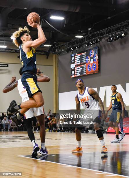 Brian Bowen of the Fort Wayne Mad Ants shoots the ball against the Northern Arizona Suns during the NBA G League Winter Showcase at Mandalay Bay...