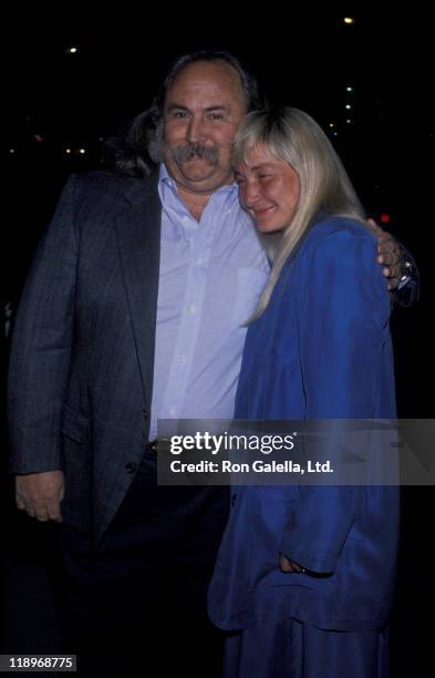 David Crosby and wife Jan Dance attend the birthday party for Elton John on March 24, 1990 at Le Dome Restaurant in Beverly Hills, California.