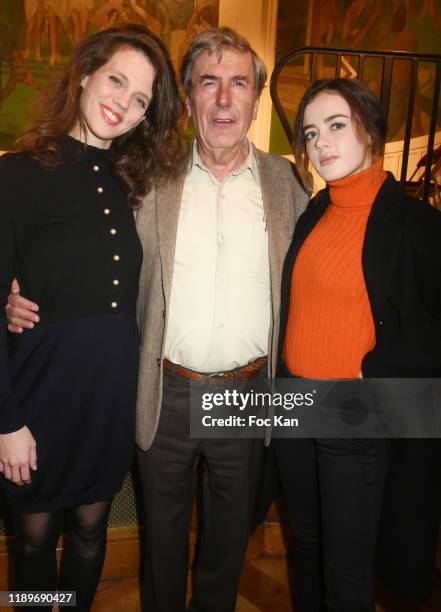 Alexandra Oppo, Bernard Menez, and Lou Gala attend the "Poesie En Liberté": 2019 Awards Ceremony At Mairie Du 5eme on November 23, 2019 in Paris,...