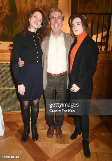 Alexandra Oppo, Bernard Menez, and Lou Gala attend the "Poesie En Liberté": 2019 Awards Ceremony At Mairie Du 5eme on November 23, 2019 in Paris,...