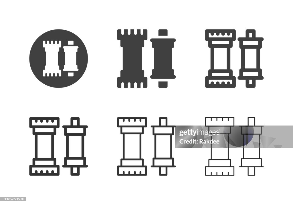 Bicycle Bottom Bracket Icons - Multi Series