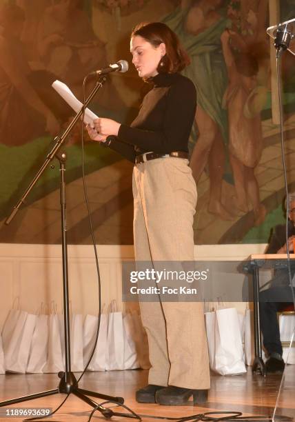 Actress Clémence Boisnard attends the "Poesie En Liberté": 2019 Awards Ceremony At Mairie Du 5eme on November 23, 2019 in Paris, France.