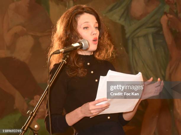 Actress Alexandra Oppo attends the "Poesie En Liberté": 2019 Awards Ceremony At Mairie Du 5eme on November 23, 2019 in Paris, France.