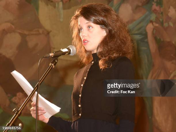 Actress Alexandra Oppo attends the "Poesie En Liberté": 2019 Awards Ceremony At Mairie Du 5eme on November 23, 2019 in Paris, France.